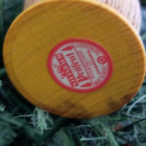 Vintage Steinbach Knitting Lady Wooden Christmas Ornament 3" Germany - Picture 3 of 3